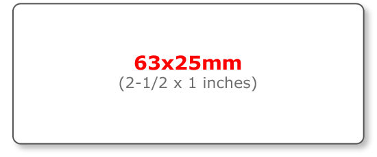 63x25mm Personalised Stickers